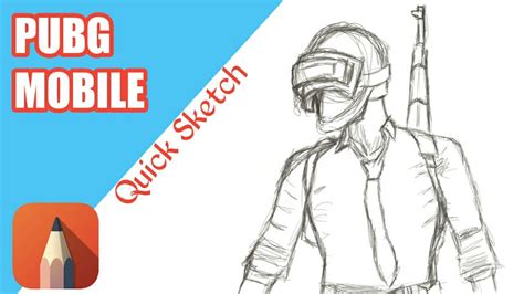 Pubg Mobile Character Quick Sketch Time Lapse Youtube