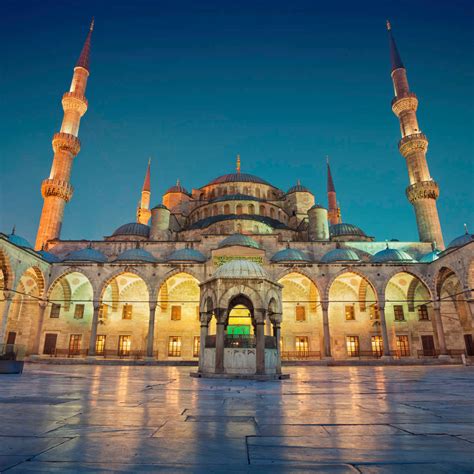 Blue Mosque Courtyard Wall Art Photography