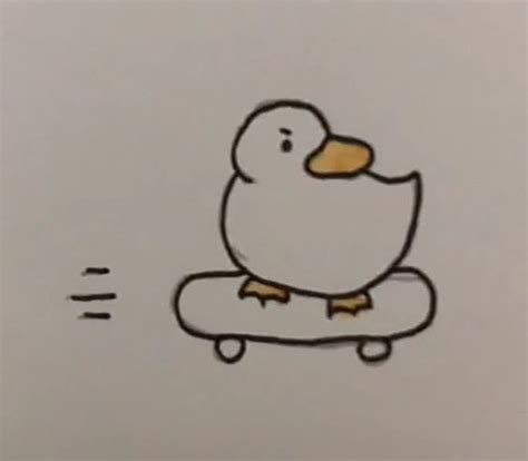 Duck on a skateboard Легкие рисунки Рисовать Рисунки каракули