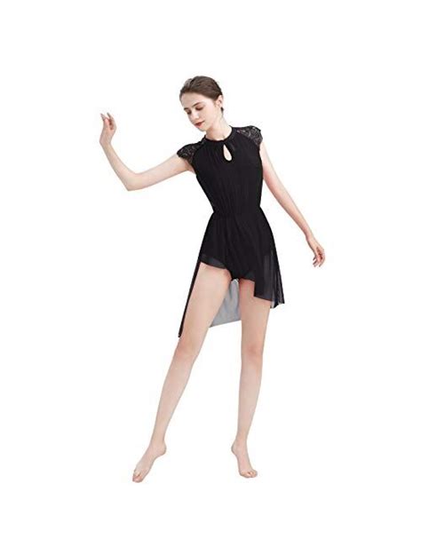 Buy Odasdo Women Elegant Lyrical Dance Dress Lace Cap Sleeve