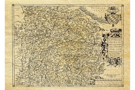 Alte Landkarten Bayern 1592