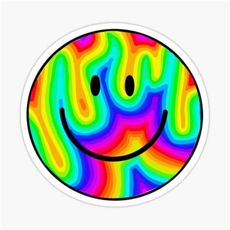 Rainbow Smiley Face Sticker For Sale By Tenniem21 Redbubble