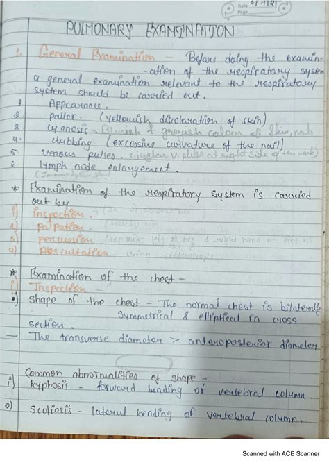 SOLUTION Pulmonary Examination Studypool