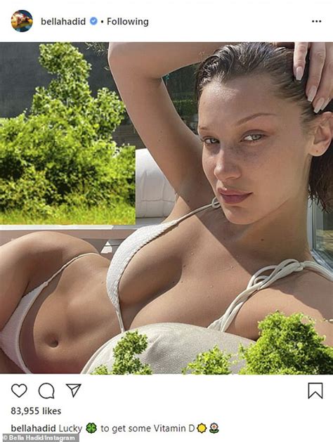 Bella Hadid Flaunts Her Taut Figure In White Bikini As She Catches Some