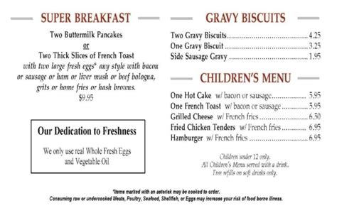 Sunrise Restaurant Menu With Prices (Updated: March 2024)