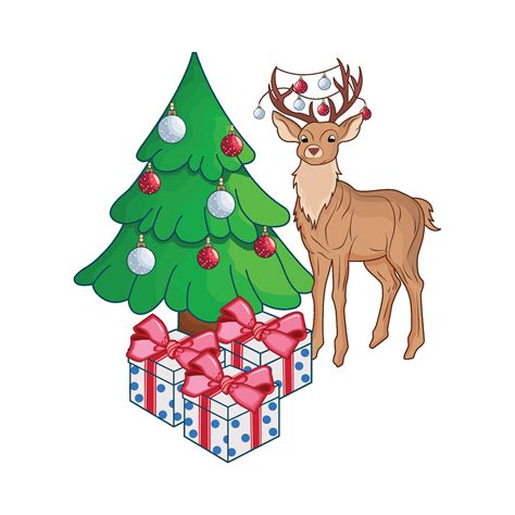 illustration of christmas deer 38325322 Vector Art at Vecteezy