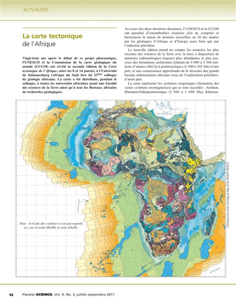 La Carte Tectonique De L Afrique