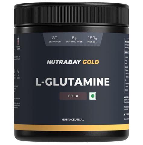 Nutrabay L Glutamine Powder Cola Buy Jar Of 180 0 Gm Powder At Best