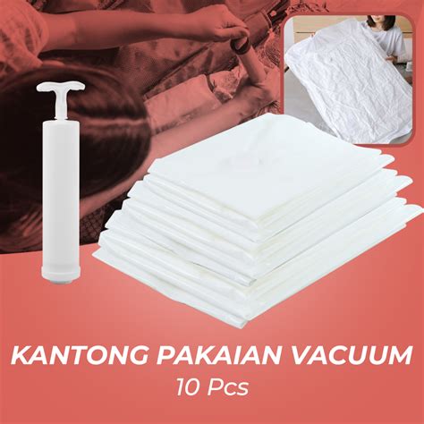 Taffpack Kantong Plastik Vakum Pakaian Multisize Pcs Hand Pump