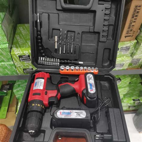 Jual Mesin Bor Cordless Impact V Kodenki Bor Tembok Baterai Di Seller