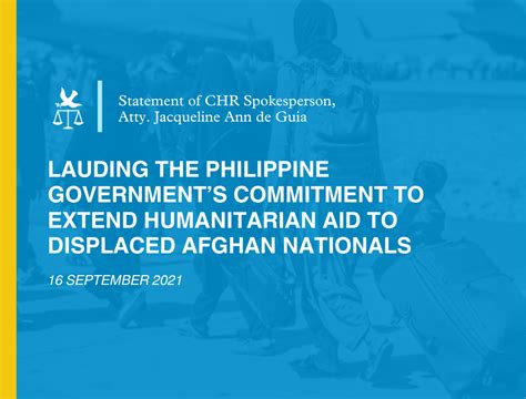 Statement Of Chr Spokesperson Atty Jacqueline Ann De Guia Lauding The Philippine Governments