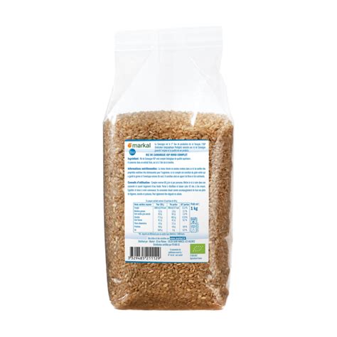 Riz Rond BIO Complet De Camargue 6x1kg Vrac BIO Markal