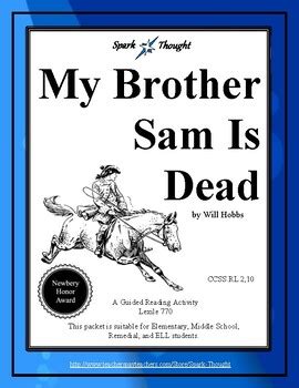 My Brother Sam Is Dead by Spark Thought | TPT