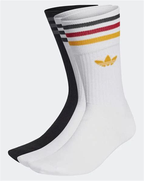 Adidas Originals Solid Crew Socks 3 Pk Whitemulti 80s Casual Classics