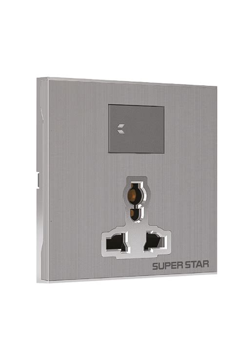 Buy Super Star Silver Line Pin Multi Socket With Switch Smartdeal