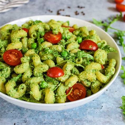 Easy Vegan Pesto Pasta Salad With Kale Cashew Pesto