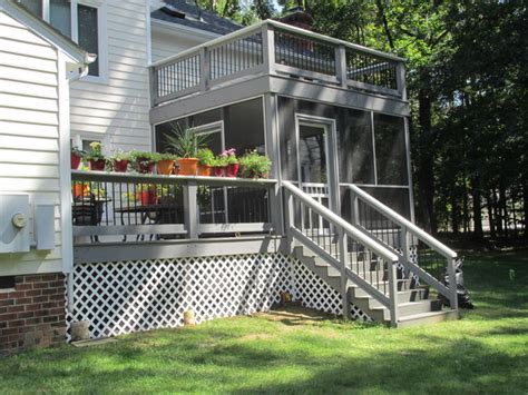 Powhatan Two Story Deck And Screened Porch Deck Richmond By Aj Pitman Construction