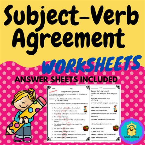 Subject And Verb Agreement Worksheets Made By Teachers