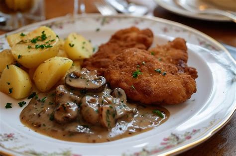 Premium Photo A Traditional Food Of Germany Which Is Schnitzel In