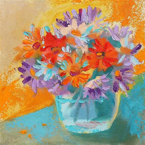 Original Flower Oil Painting Floral Painting Small Painting Modern