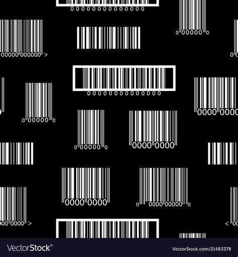 White Barcode On Black Background