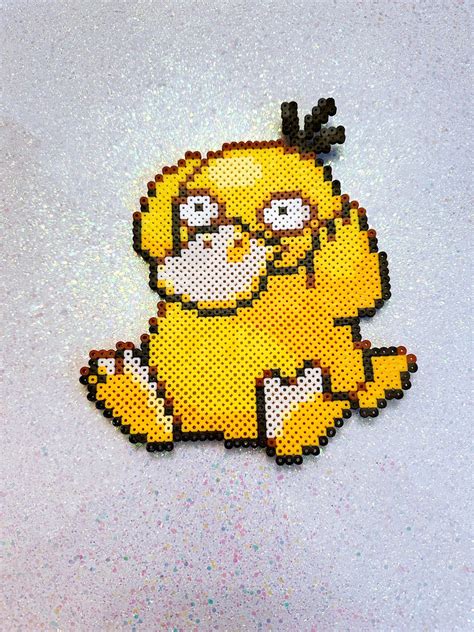 Pokémon Psyduck Perler Bead Art Etsy