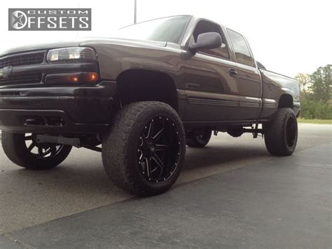 Wheel Offset 2000 Chevrolet Silverado 1500 Super Aggressive 3 Suspension Lift 6 Custom Rims