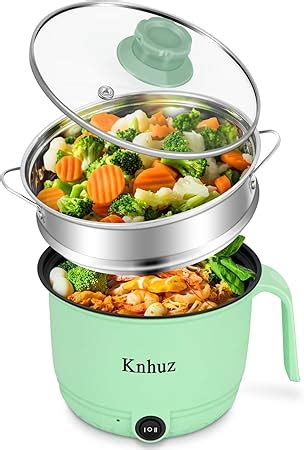 Amazon Hot Pot Electric With Steamer Rapid Ramen Cooker 1 8L Mini Portable Self Heating