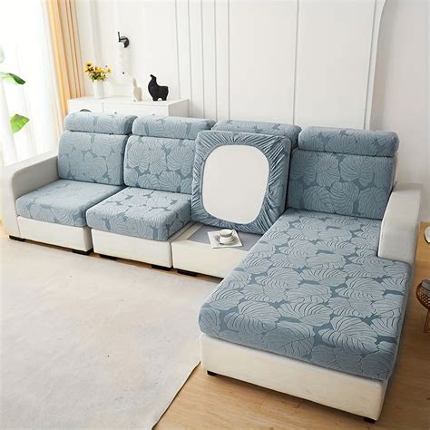 Kkhz Seater Solid Color Sofa Cover Stretch L Shape Sarung