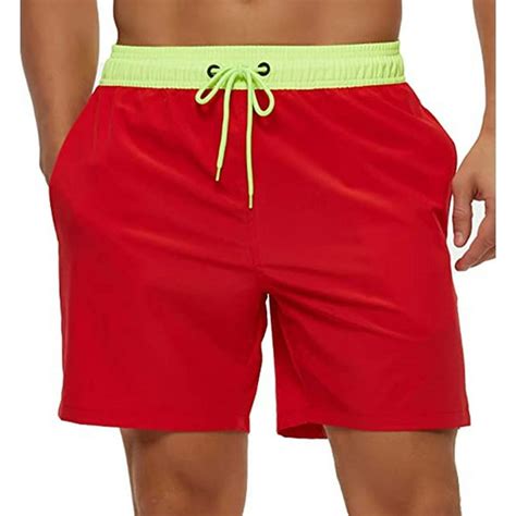 Tyhengta Mens Swim Trunks Quick Dry Beach Shorts With Zipper Pockets