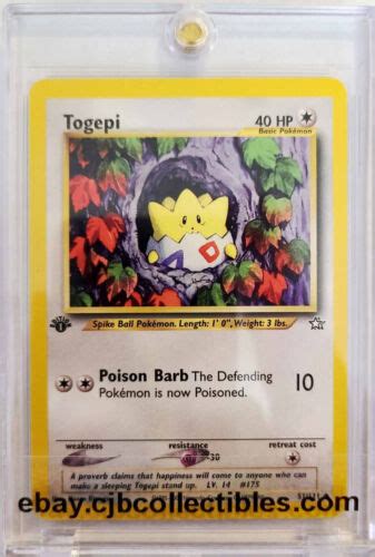 Pok Mon Togepi St Edition Neo Genesis Near Mint Ebay