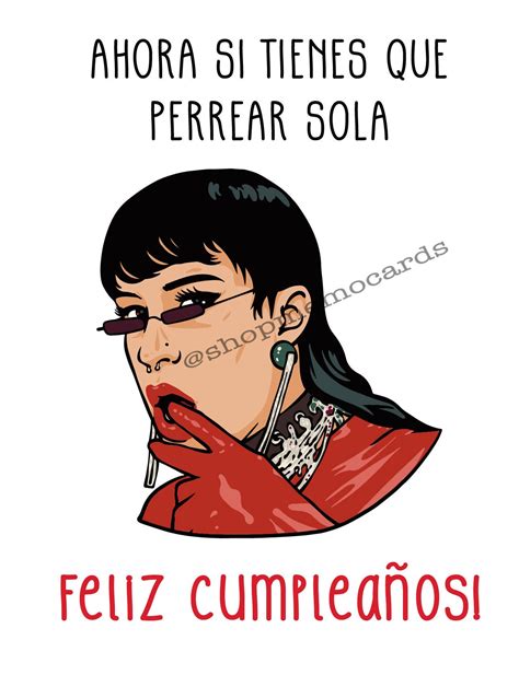 Bad Bunny Birthday Card Yo Perreo Sola Feliz Cumpleanos Bad Etsy Espa A