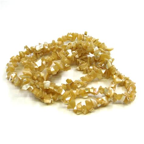 Mother Of Pearl Natural Chips Inches Long Ilona Biggins Beads Pearls