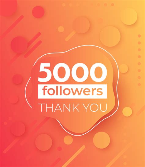 5000 Followers Vector Banner For Social Media 3108015 Vector Art At