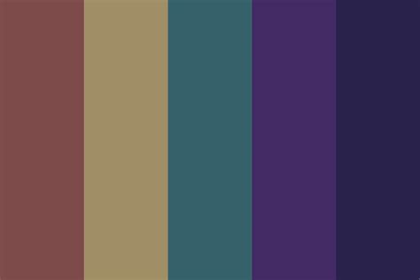 Deep Muted Rainbow Color Palette