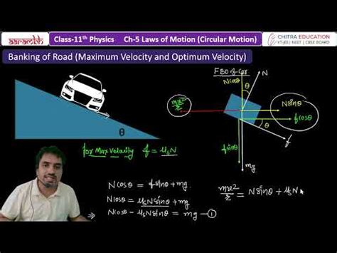 CIRCULAR MOTION 7 BANKING OF ROAD MAXIMUM VELOCITY AND OPTIMUM VELOCITY