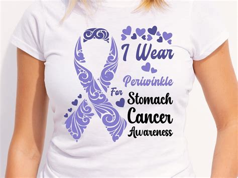 Stomach Cancer Awareness Svg Png I Wear Periwinkle Svg Cricut