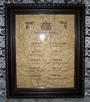 Aseret HaDibrot The Ten Commandments Art