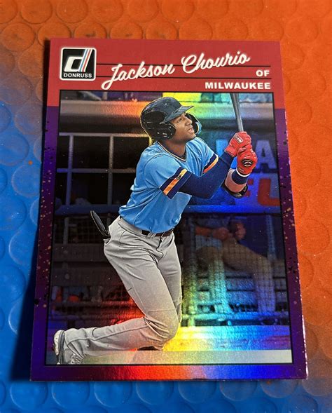 Donruss Holo Purple Jackson Chourio Retro Brewers Ebay