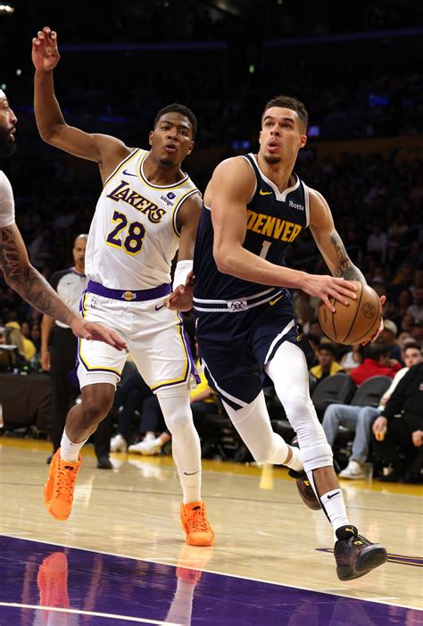 Denver Nuggets Forward Michael Porter Jr 1 Drives Against Los