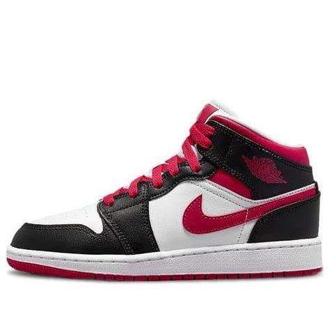 Giày nữ Air Jordan 1 Mid White Very Berry GS 554725 016