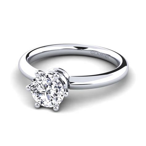 Kaufen Sie Verlobungsring Jemma 0 8 Crt Mit 0 8 Karat Diamant Rund