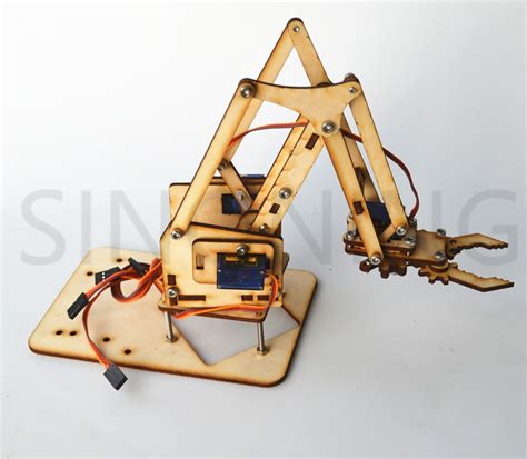 Dof Wood Robotic Arm Sg Servo For Arduino Raspberry Pie Snam