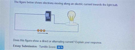 The Figure Below Shows Electrons Moving Along An Electric Current