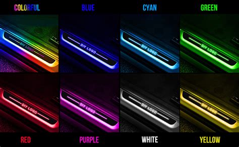 Car Door Sill Led Customized Logo Or Text Wireless Auto Sensing Car