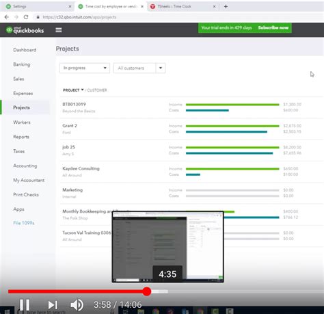 Quickbooks Online Projects Video By Woody Adams Stacyk