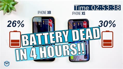 IPhone XR Vs IPhone XS Battery Drain Test Surprising Results YouTube