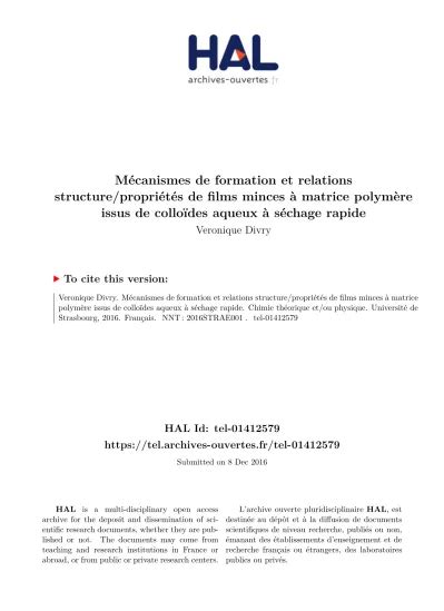 Lagent De R Ticulation Choix Des Additifs Et Formulation