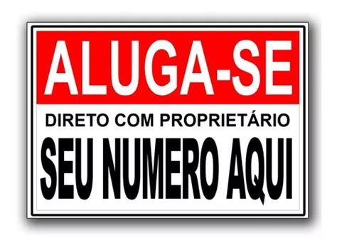 Placa Sinaliza O Aluguel Aluga Aluga Se A X Cm Parcelamento