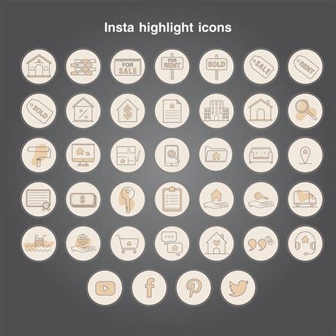 Instagram highlight icon set 3666880 Vector Art at Vecteezy